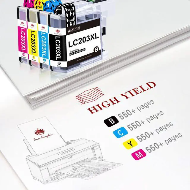 Alt view image 5 of 7 - 20x XL Printer Ink fits Brother LC203 LC201 MFC-J480DW MFC-J5320DW MFC-J4320DW