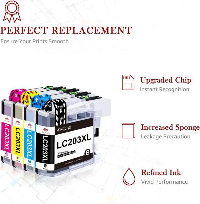 Alt view image 4 of 7 - 20x XL Printer Ink fits Brother LC203 LC201 MFC-J480DW MFC-J5320DW MFC-J4320DW