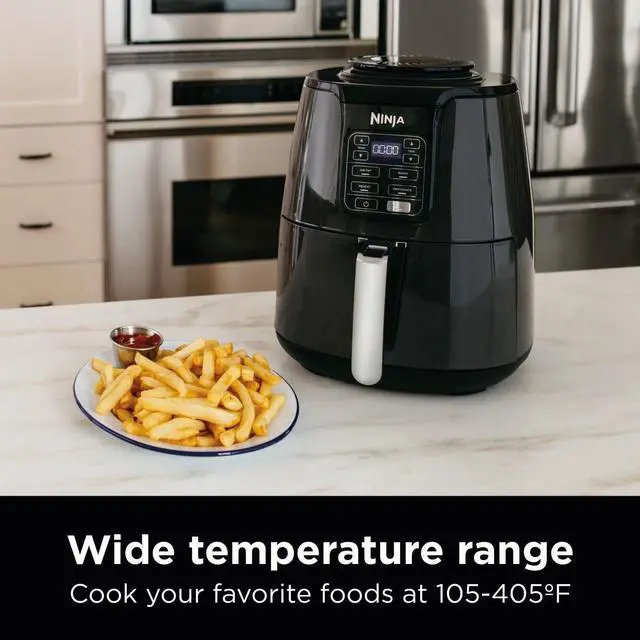 Alt view image 6 of 7 - Ninja AF101 Air Fryer that Crisps, Roasts, Reheats, & Dehydrates, for Quick, Easy Meals, 4 Quart Capacity, & High Gloss Finish, Grey