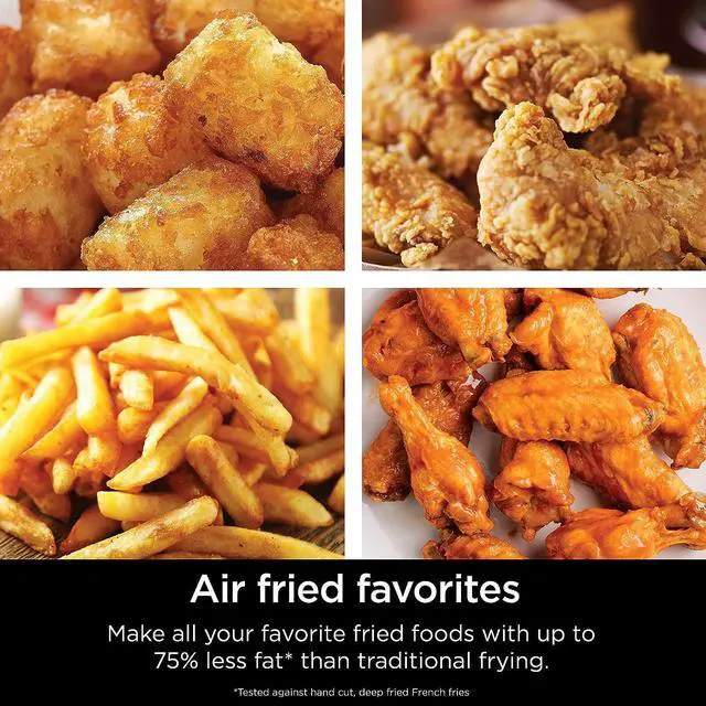 Alt view image 3 of 7 - Ninja AF101 Air Fryer that Crisps, Roasts, Reheats, & Dehydrates, for Quick, Easy Meals, 4 Quart Capacity, & High Gloss Finish, Grey