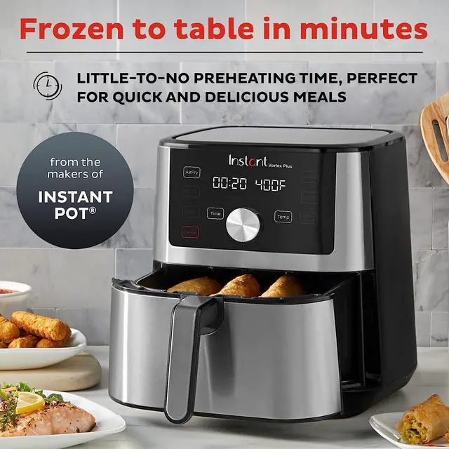 Alt view image 2 of 7 - Instant Pot Vortex Plus 6-in-1,4QT Air Fryer Oven,From the Makers of Instant Pot with Customizable Smart Cooking Programs,Nonstick and Dishwasher-Safe Basket,App With Over 100 Recipes,Stainless Steel