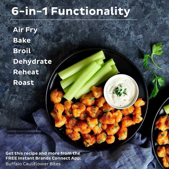 Alt view image 3 of 7 - Instant Pot Vortex Plus 6-in-1,4QT Air Fryer Oven,From the Makers of Instant Pot with Customizable Smart Cooking Programs,Nonstick and Dishwasher-Safe Basket,App With Over 100 Recipes,Stainless Steel