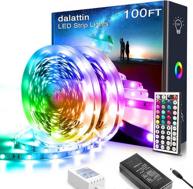 dalattin Led Lights for Bedroom 100ft RGB 5050 Led Strip Lights