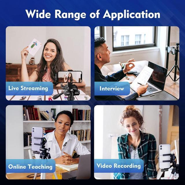 Alt view image 6 of 6 - USB Type-C&Lightning Mini Wireless Lavalier Microphone for iPhone iPad Android iPhone 15 Pro Max Galaxy,2 Pack Lapel Microphones,AutoConnect Noise Cancelling Mic for Podcast/Record/etc