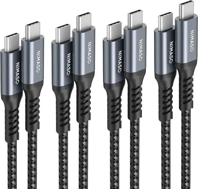 Main image of NIMASO USB C to C Cable 4Pack[10ft+6.6ft+3.3ft+1ft], Type C Charger Cord for iPhone 15/15 Pro/15 Plus,iPad Mini 6/ Pro,iPad Air 4,MacBook Pro 2020,Samsung Galaxy S23,Switch
