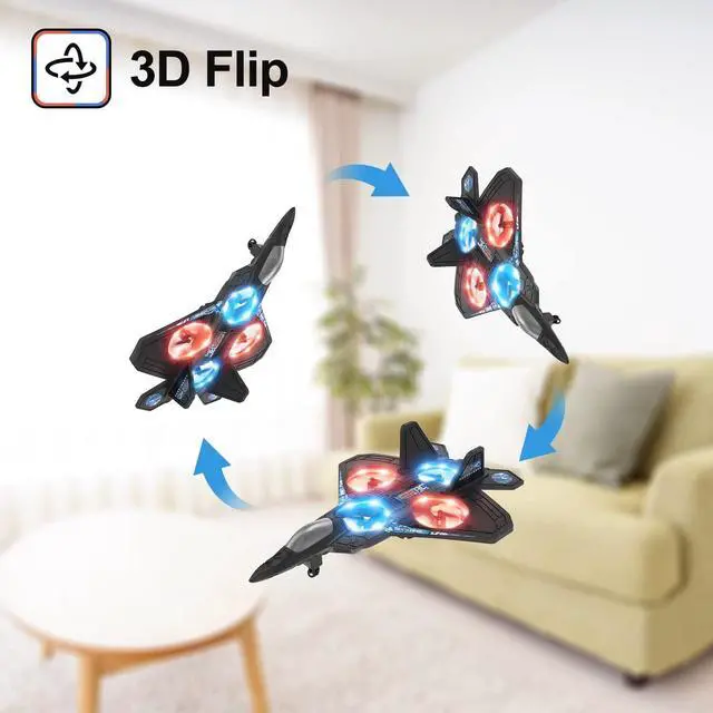Alt view image 3 of 6 - HOLYFUN Drone for Kids and Beginners RC Plane with Light, Remote Control Airplane Quadcopter Helicopter with Auto Hovering, 3D Flip and 2 Batteries (18 Mins), Great Gift Toy for Boys and Girls