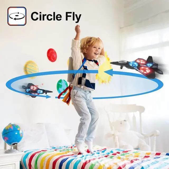 Alt view image 2 of 6 - HOLYFUN Drone for Kids and Beginners RC Plane with Light, Remote Control Airplane Quadcopter Helicopter with Auto Hovering, 3D Flip and 2 Batteries (18 Mins), Great Gift Toy for Boys and Girls