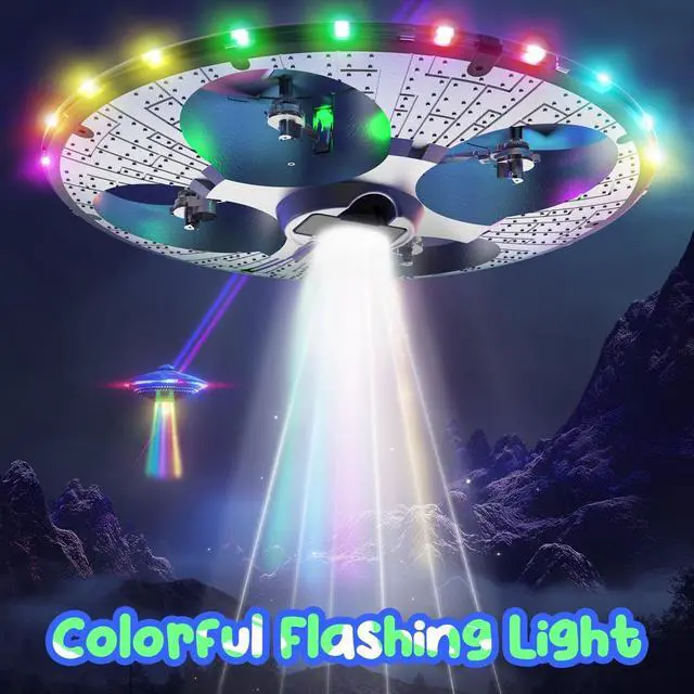 Alt view image 6 of 6 - HOLYFUN Drone for Kids and Beginners RC Plane with Light, Remote Control Airplane Quadcopter Helicopter with Auto Hovering, 3D Flip and 2 Batteries (18 Mins), Great Gift Toy for Boys and Girls Silver