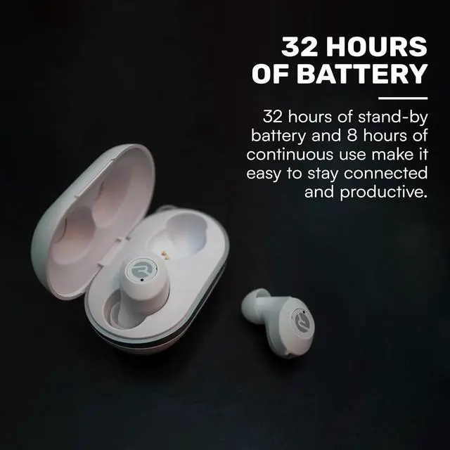 Alt view image 3 of 7 - Raycon The Everyday Bluetooth Wireless Earbuds with Microphone- Stereo Sound in-Ear Bluetooth Headset True Wireless Earbuds 32 Hours Playtime (Matte Blue)