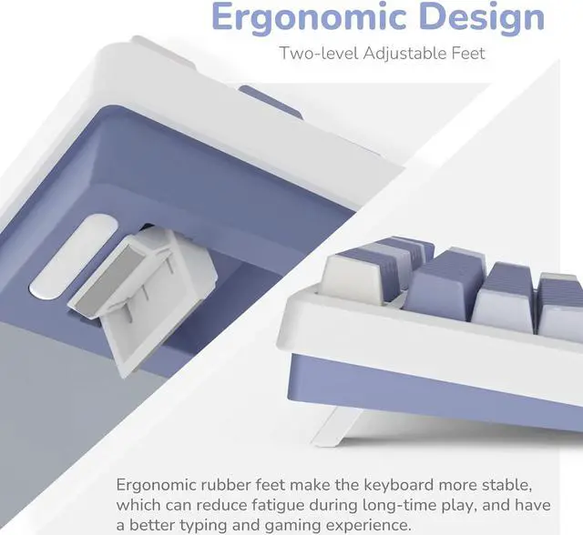 Alt view image 4 of 7 - RK ROYAL KLUDGE M75 Mechanical Keyboard 2.4GHz/Bluetooth/USB-C Wired Gaming Keyboard 75% Layout 81 Keys Gasket Mounted with OLED Smart Display & Knob, RGB Backlight Hot-Swappable Red Switch