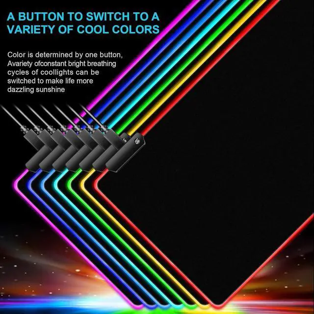 Alt view image 2 of 2 - RGB Mousepad Led Mouse Pad, Large Mouse Pad,Led and Big Mouse mat