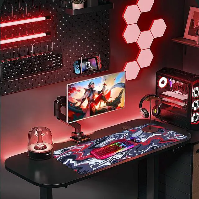 Alt view image 2 of 7 - Large Gaming Mouse Pad,Gaming Mousepad,Large Mouse Pad for Desk, 31.5x11.8inch, XXL Desk Pad, Non-Slip Keyboard pad,Laptop Desk Pad,Water Proof Desk Writing Pad for Game,Office Home