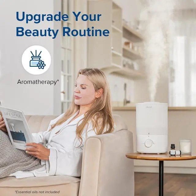 Alt view image 6 of 7 - LEVOIT Humidifiers for Bedroom, Quiet (3L Water Tank) Cool Mist Top Fill Essential Oil Diffuser with 25Watt for Home Large Room, 360° Nozzle, Rapid Ultrasonic Humidification for Baby Nursery and Plant