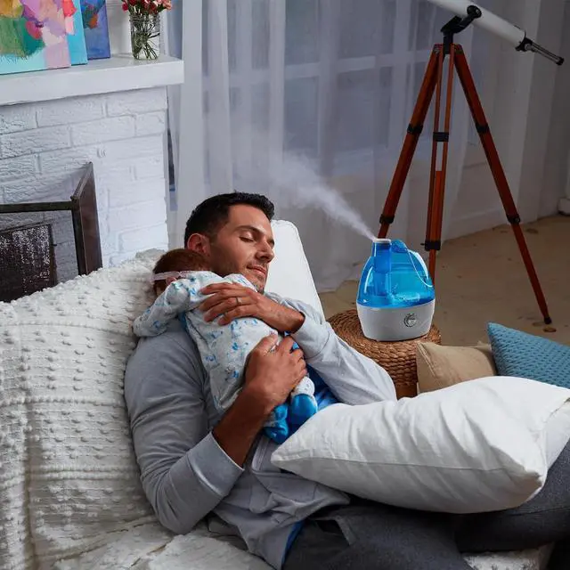 Alt view image 6 of 7 - AquaOasis® Cool Mist Humidifier (2.2L Water Tank) Quiet Ultrasonic Humidifiers for Bedroom & Large room - Adjustable -360 Rotation Nozzle, Auto-Shut Off, Humidifiers for Babies Nursery & Whole House