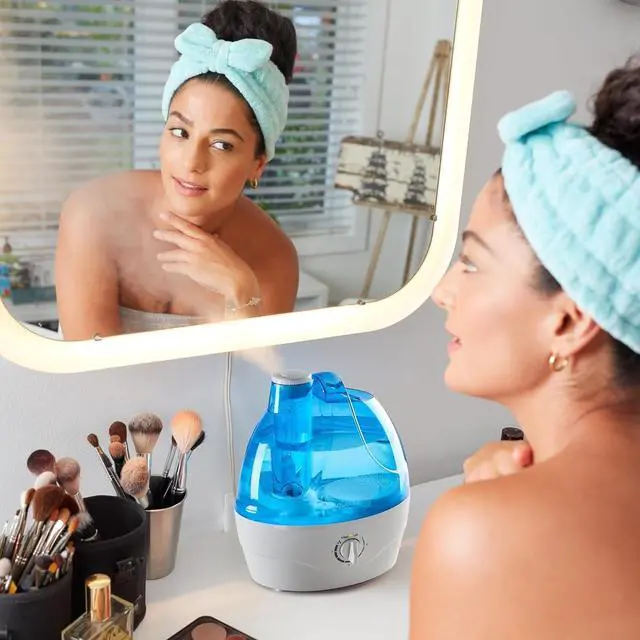 Alt view image 4 of 7 - AquaOasis® Cool Mist Humidifier (2.2L Water Tank) Quiet Ultrasonic Humidifiers for Bedroom & Large room - Adjustable -360 Rotation Nozzle, Auto-Shut Off, Humidifiers for Babies Nursery & Whole House