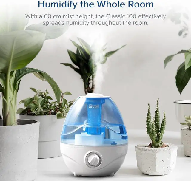 Alt view image 3 of 7 - LEVOIT Humidifiers for Bedroom Large Room (2.4L Water Tank), Cool Mist for Home Whole House, Quiet for Baby Nursery, Adjustable 360° Rotation Nozzle, Ultrasonic, Auto Shut off, Night Light, BPA-Free
