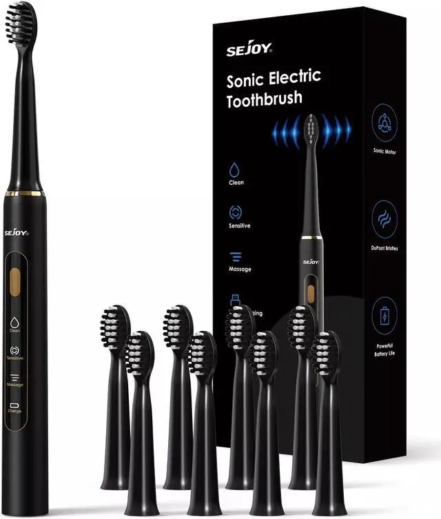 Main image of SEJOY Sonic Electric Toothbrush Rechargeable With 7 Brush Heads Power Toothbrush