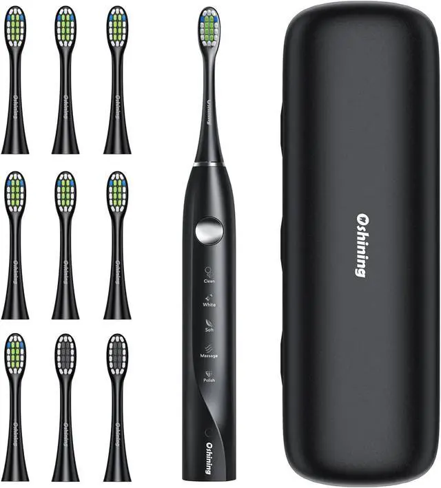 Main image of Electric Toothbrush USB Rechargeable W/ 10 Brush Heads 5Modes