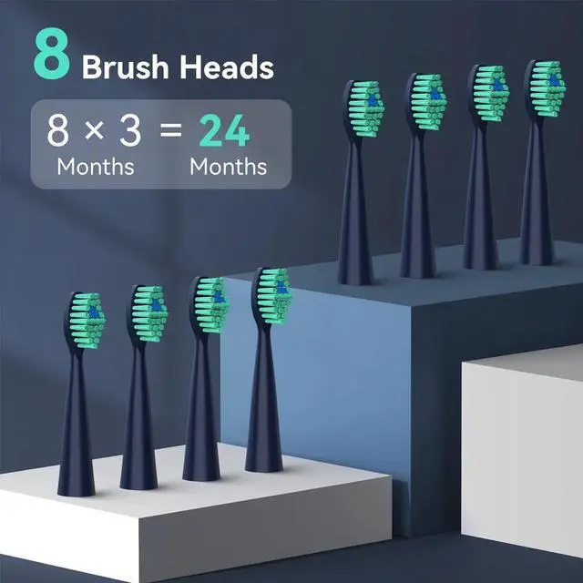 Alt view image 3 of 7 - Sonic Electric Toothbrush USB Rechargeable Power Toothbrush With 8 Brush Heads