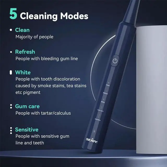 Alt view image 7 of 7 - Sonic Electric Toothbrush USB Rechargeable Power Toothbrush With 8 Brush Heads
