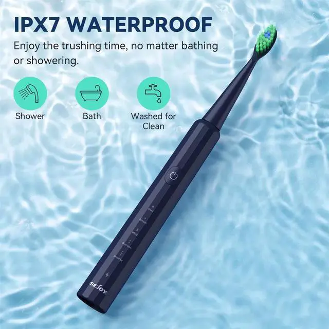 Alt view image 6 of 7 - Sonic Electric Toothbrush USB Rechargeable Power Toothbrush With 8 Brush Heads