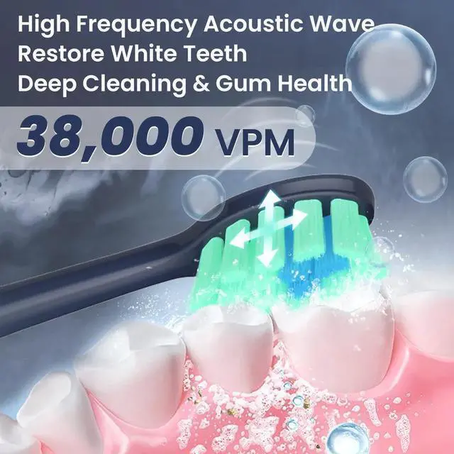 Alt view image 5 of 7 - SEJOY Electric Toothbrush Sonic Movement Clean Teeth Portable Rechargeable