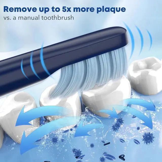 Alt view image 6 of 7 - Electric Toothbrush Rechargeable With 4 Brush Heads for Adults and Kids