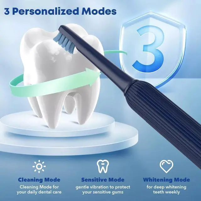 Alt view image 7 of 7 - Electric Toothbrush Rechargeable With 4 Brush Heads for Adults and Kids