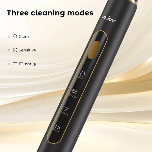 Alt view image 3 of 7 - SEJOY Electric toothbrush High frequency deep oral cleaning 3 cleaning modes