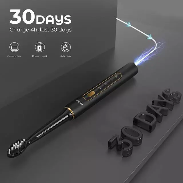 Alt view image 2 of 7 - SEJOY Electric toothbrush High frequency deep oral cleaning 3 cleaning modes