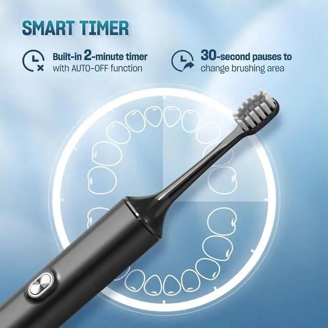Alt view image 4 of 7 - Sonic Electric Toothbrush USB Rechargeable Power Toothbrush With 8 Brush Heads