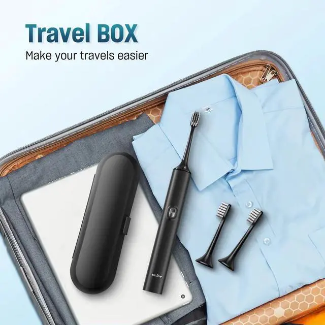 Alt view image 7 of 7 - Sonic Electric Toothbrush USB Rechargeable Power Toothbrush With 8 Brush Heads