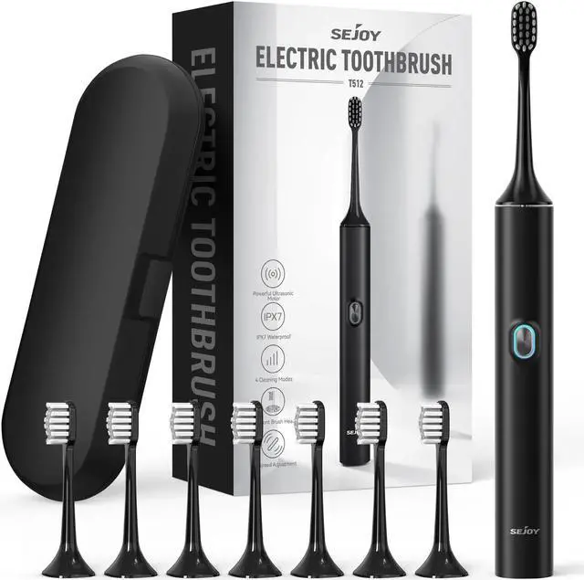 Main image of Sonic Electric Toothbrush USB Rechargeable Power Toothbrush With 8 Brush Heads