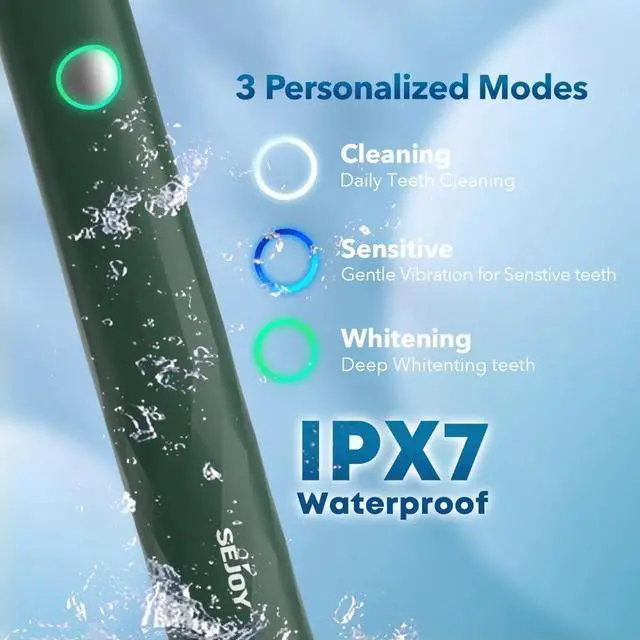 Alt view image 6 of 7 - Sonic Electric Toothbrush 3 Modes 4 Replacement Brush Heads Rechargeable