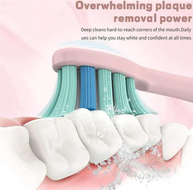 Alt view image 5 of 7 - SEJOY Sonic Electric Toothbrush Rechargeable Power 12 Brush Heads 5 Modes Timer