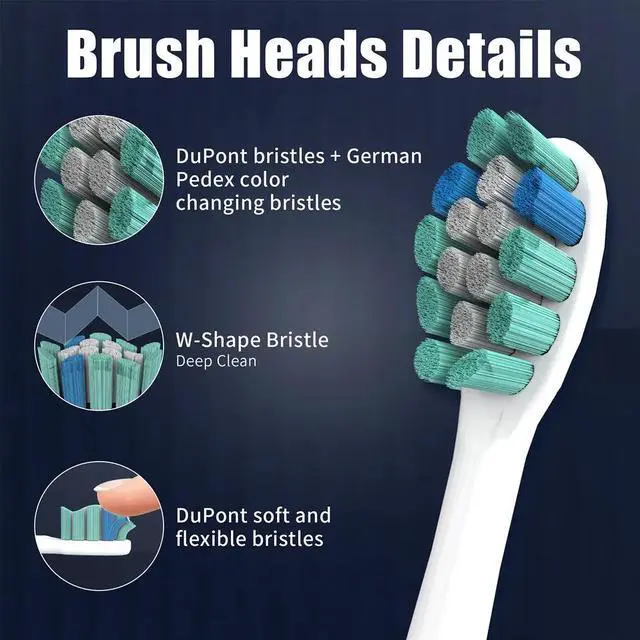 Alt view image 5 of 7 - Sonic Electric Toothbrush USB Rechargeable Power Toothbrush with 12 Brush Heads