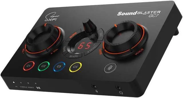 Main image of Creative Sound Blaster GC7 Game Streaming DAC Amp ft Programmable Buttons, Super X-Fi, 7.1 Virtual Surround, Battle Mode, Scout Mode, GameVoice Mix, for PC, PS4/PS5, Nintendo Switch, Xbox