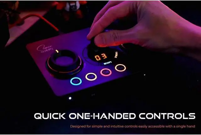 Alt view image 3 of 7 - Creative Sound Blaster GC7 Game Streaming DAC Amp ft Programmable Buttons, Super X-Fi, 7.1 Virtual Surround, Battle Mode, Scout Mode, GameVoice Mix, for PC, PS4/PS5, Nintendo Switch, Xbox