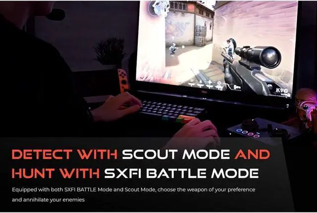 Alt view image 5 of 7 - Creative Sound Blaster GC7 Game Streaming DAC Amp ft Programmable Buttons, Super X-Fi, 7.1 Virtual Surround, Battle Mode, Scout Mode, GameVoice Mix, for PC, PS4/PS5, Nintendo Switch, Xbox