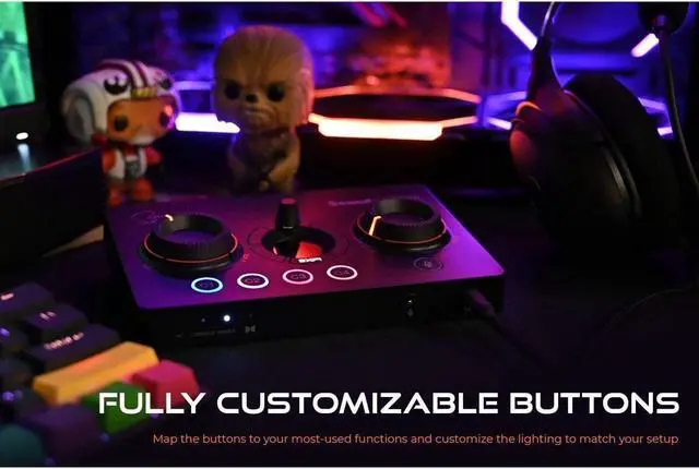 Alt view image 2 of 7 - Creative Sound Blaster GC7 Game Streaming DAC Amp ft Programmable Buttons, Super X-Fi, 7.1 Virtual Surround, Battle Mode, Scout Mode, GameVoice Mix, for PC, PS4/PS5, Nintendo Switch, Xbox