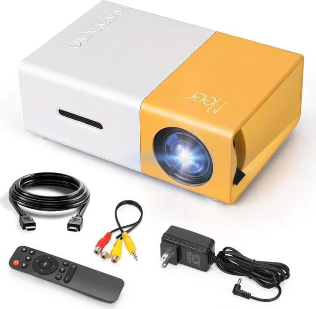 Main image of Meer Mini Projector,Portable Movie Projector,Smart Home Projector,Neat Projector for iOS,Android,Windows,PS5,Laptop,TV-Stick,Compatible with HDMI,USB,Audio,TF Card,AV and Remote Control