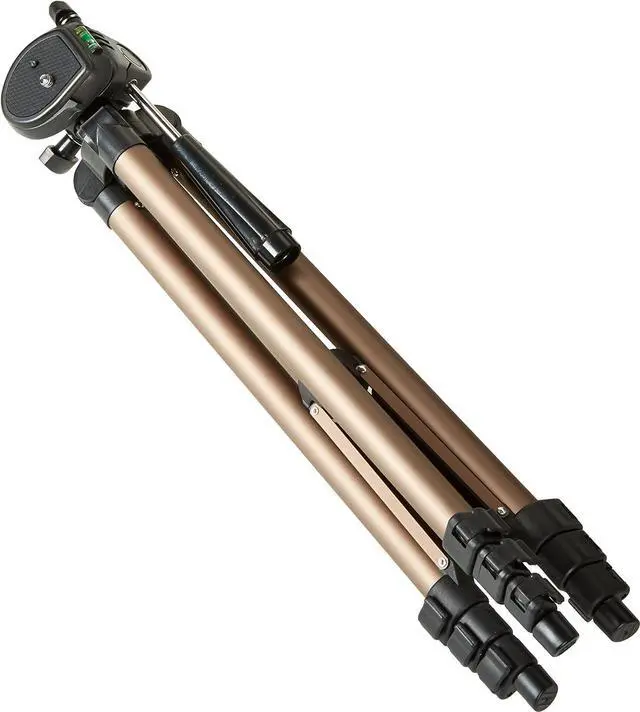 Alt view image 6 of 7 - Basics 50-inch Lightweight Camera Mount Tripod Stand With Bag, Black/Brown