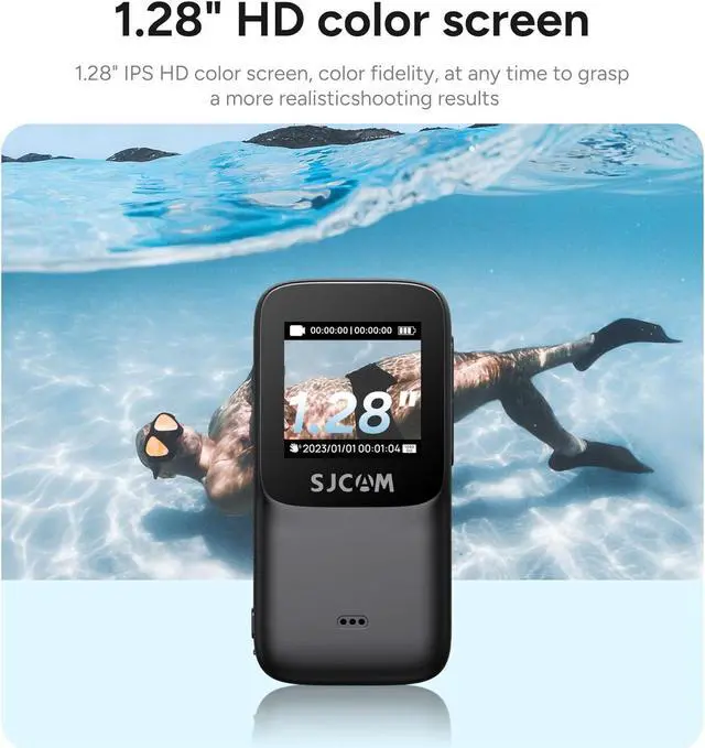 Alt view image 3 of 7 - SJCAM C200 Mini Action Camera 4K24fps, Handheld & Wearable, Waterproof Action Cameras with Stabilization, 154°FOV Zoom Lens, Outdoor Camera for Underwater Sports, Bicycle, Vlogging