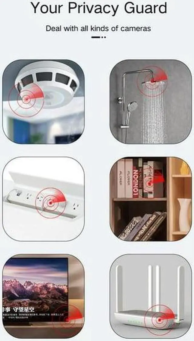 Alt view image 6 of 7 - Camera Detector, Infrared Camera Detector Anti-monitoring Signal Detection Finder Locates Camera Quickly And Instantly
