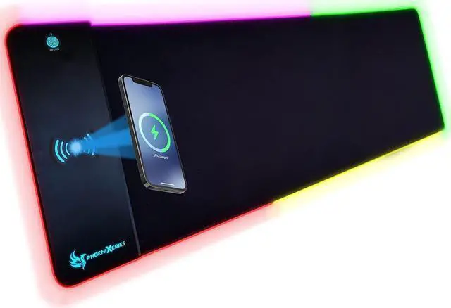 Main image of RGB Wireless Charging Mouse Pad 15W, XL 900x300x4MM Mouse Mat, RGB Mouse Pad with Wireless Charging, Keyboard Mat for Gaming