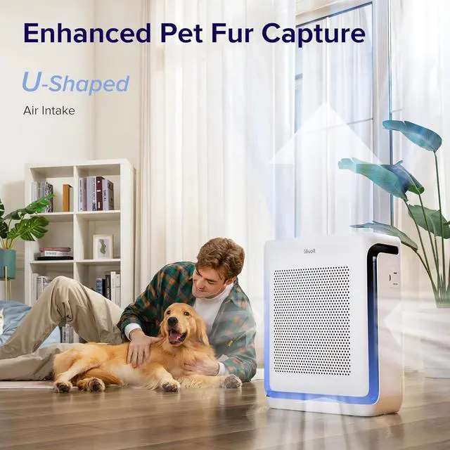 Alt view image 2 of 7 - LEVOIT Air Purifiers for Home Large Room Up to 1800 Ft² in 1 Hr with Washable Filters, Air Quality Monitor, Smart WiFi, HEPA Sleep Mode for Allergies, Pet Hair, Pollen in Bedroom, Vital 200S-P