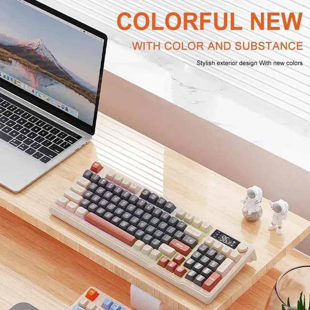 Alt view image 3 of 5 - Nshi M96 Bluetooth Keyboard Wireless ZIYOULANG Gaming Keyboard Mouse,Electronic Screen, Multi-Device Connection,Ergonomics Gaming