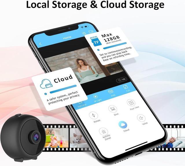 Alt view image 5 of 7 - Mini Spy Camera WiFi Hidden Camera 2024 Upgraded 4K Smallest Home Security Wireless Nanny Cam Tiny Long Standby Motion Detection Alerts Night Vision Real Time Record Surveillance Camera for Indoor