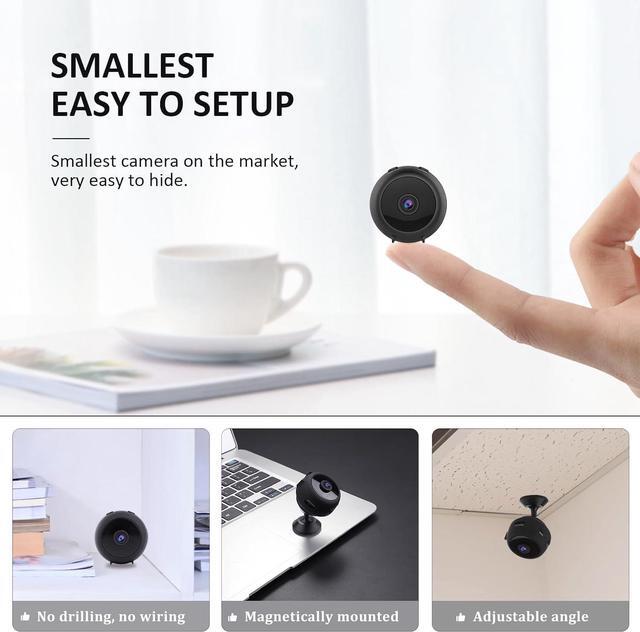 Alt view image 6 of 7 - Mini Spy Camera WiFi Hidden Camera 2024 Upgraded 4K Smallest Home Security Wireless Nanny Cam Tiny Long Standby Motion Detection Alerts Night Vision Real Time Record Surveillance Camera for Indoor