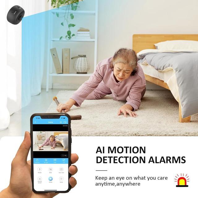 Alt view image 2 of 7 - Mini Spy Camera WiFi Hidden Camera 2024 Upgraded 4K Smallest Home Security Wireless Nanny Cam Tiny Long Standby Motion Detection Alerts Night Vision Real Time Record Surveillance Camera for Indoor